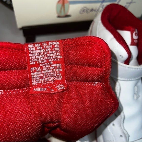 NEW Vintage Men’s 2002 Nike Air Force 1 Mid OG Size 12 White Varsity Red - Picture 10 of 14